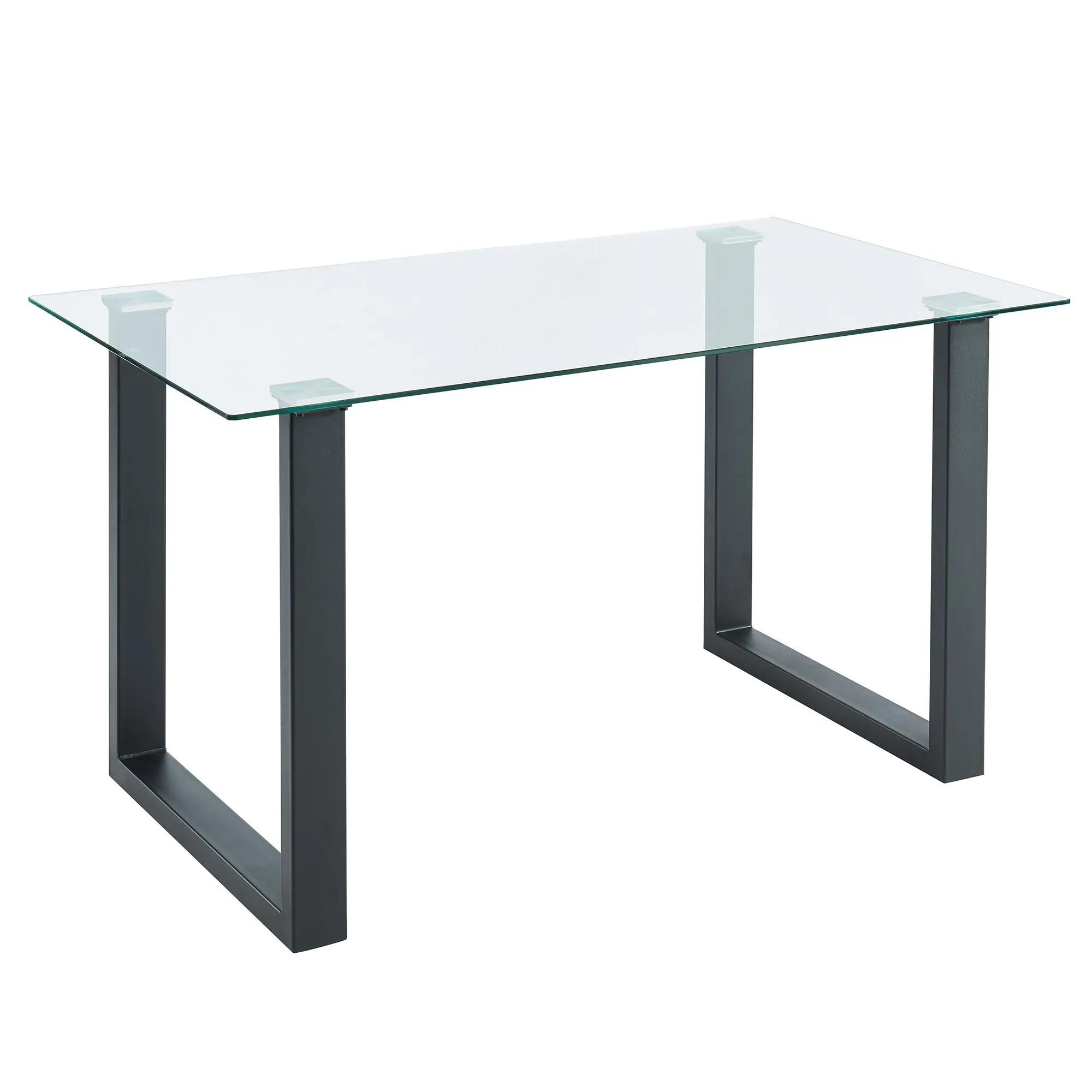 Square Glass Dining Table Franco Black