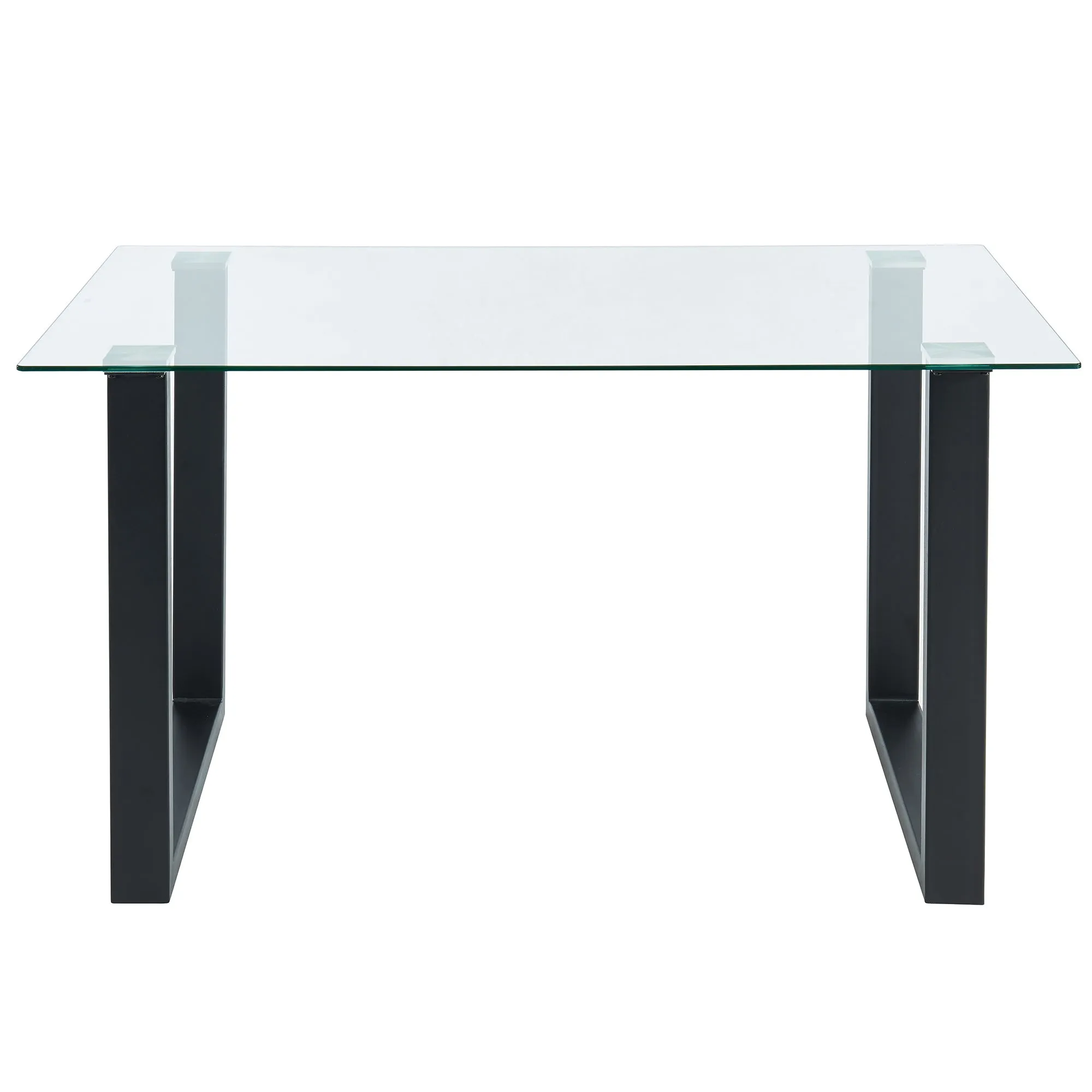 Square Glass Dining Table Franco Black