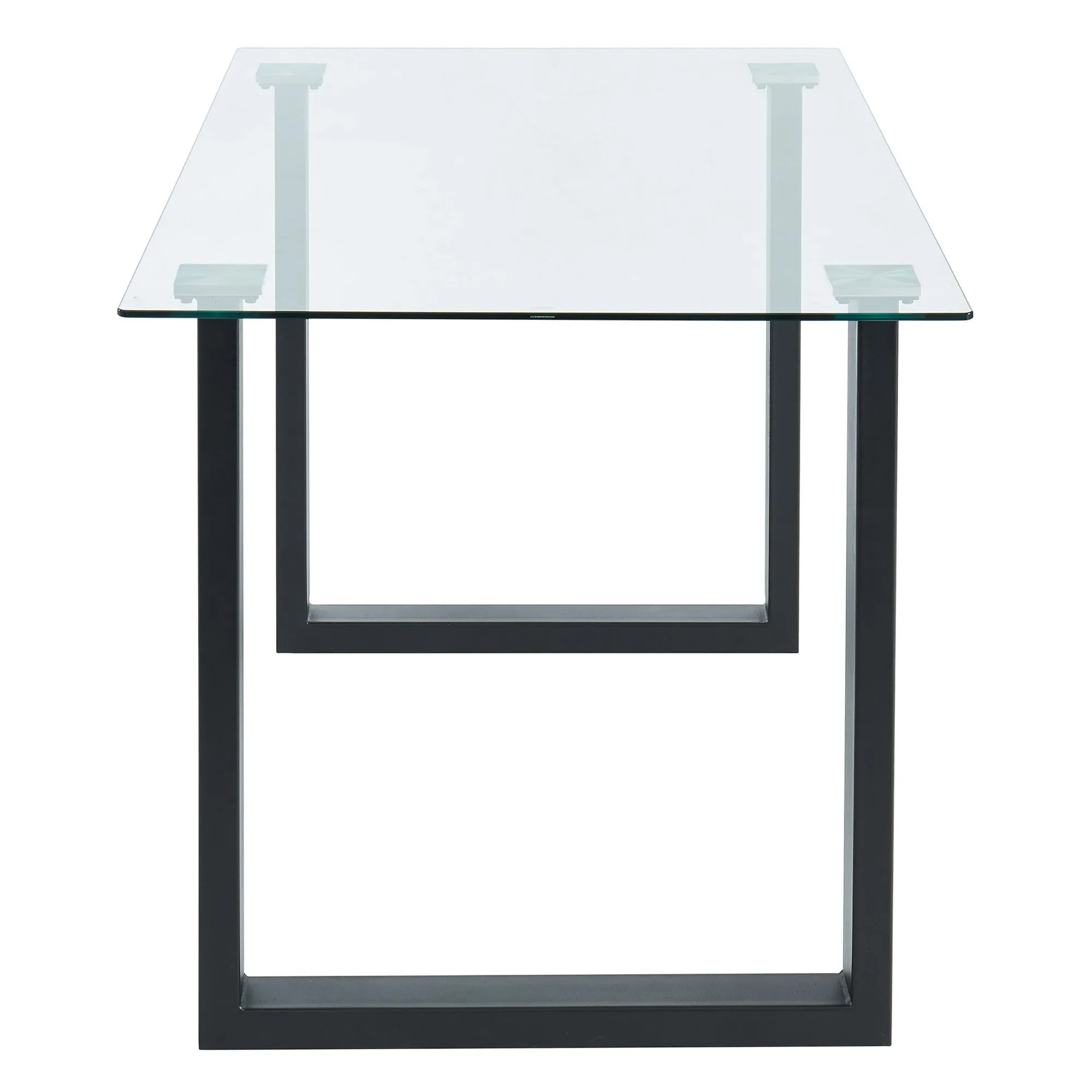 Square Glass Dining Table Franco Black