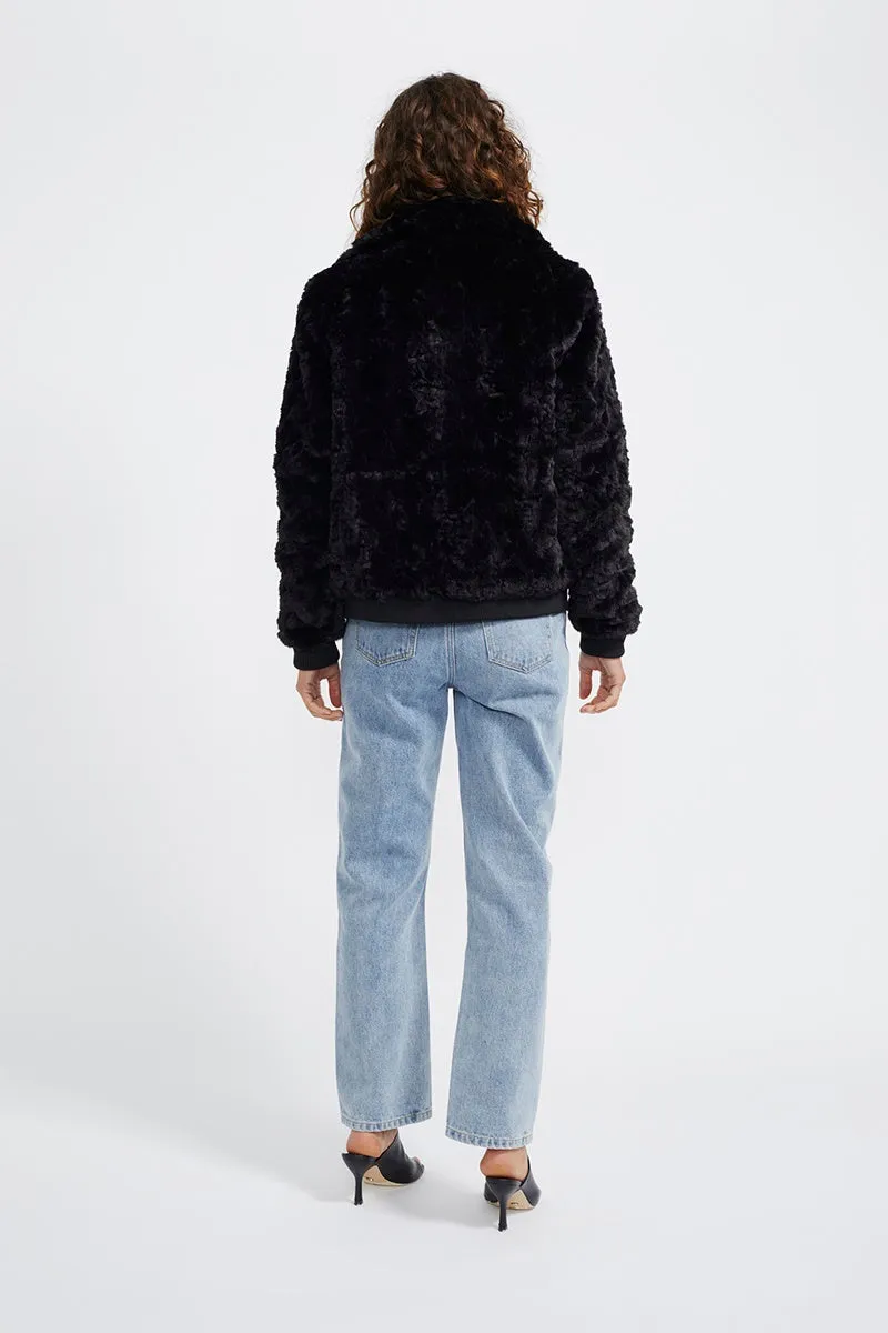 Staple - Maya Fur Bomber - Black