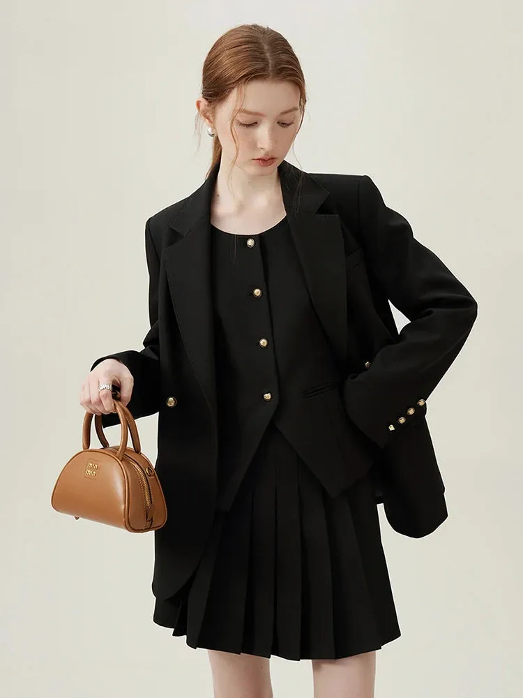 Stylish Office Lady Blazer Set Top