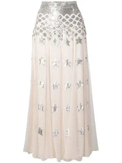 Temperley London Starlet Sequin-Embellished Tulle Maxi Skirt