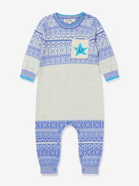 The Bonnie Mob Baby Boys Jacquard Knit Skye Romper