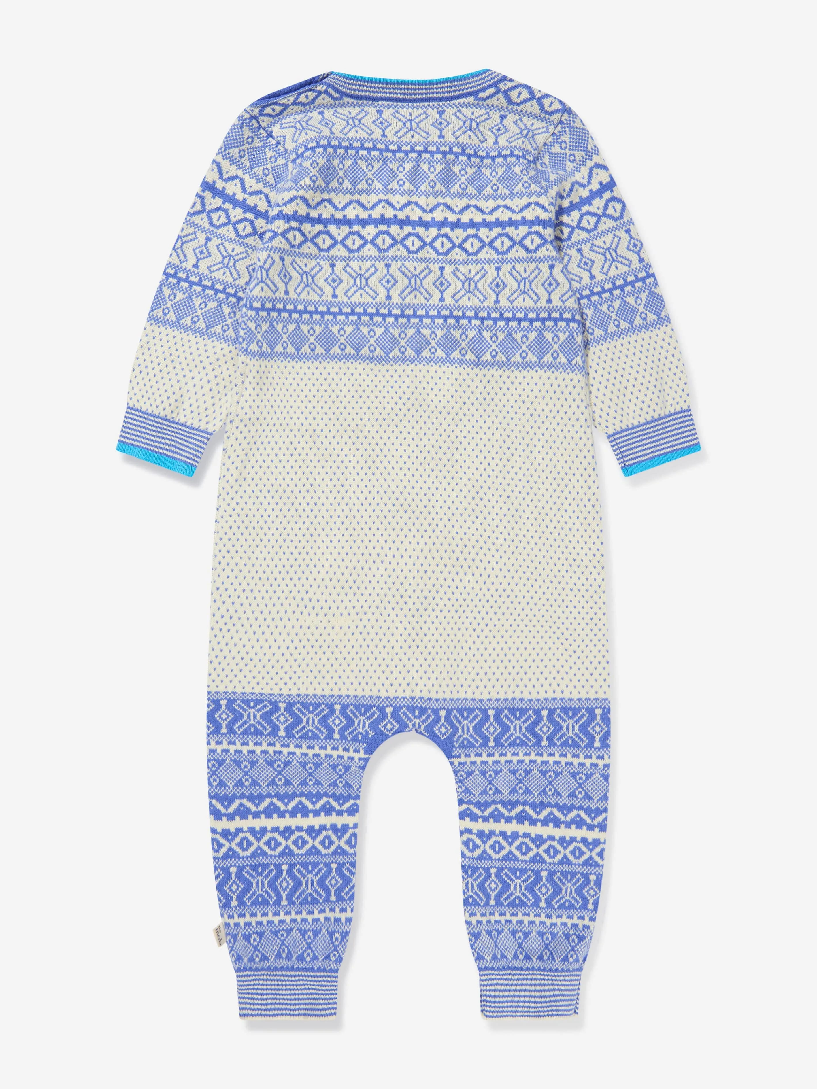 The Bonnie Mob Baby Boys Jacquard Knit Skye Romper