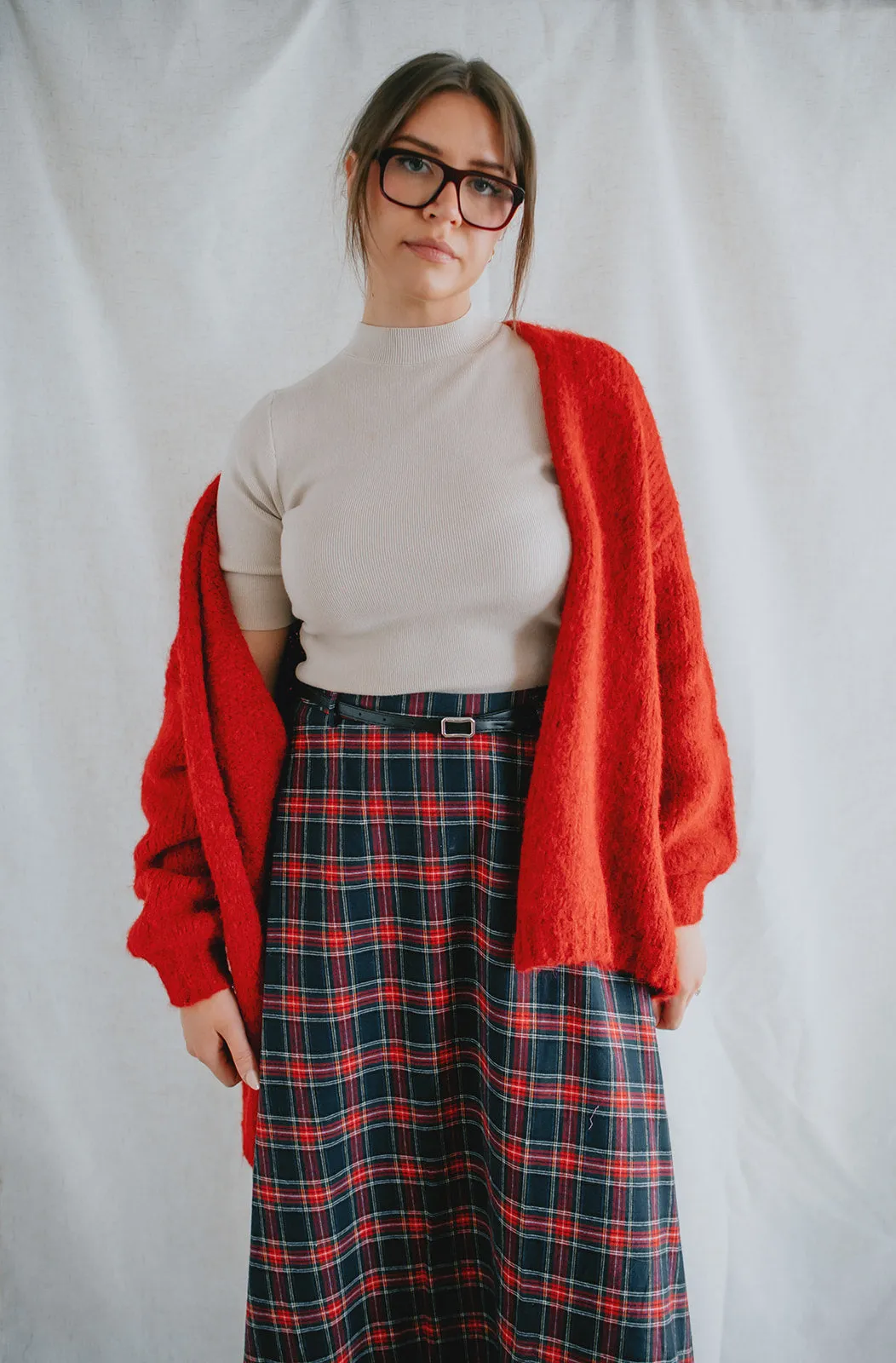 The Glennis Long Plaid Skirt