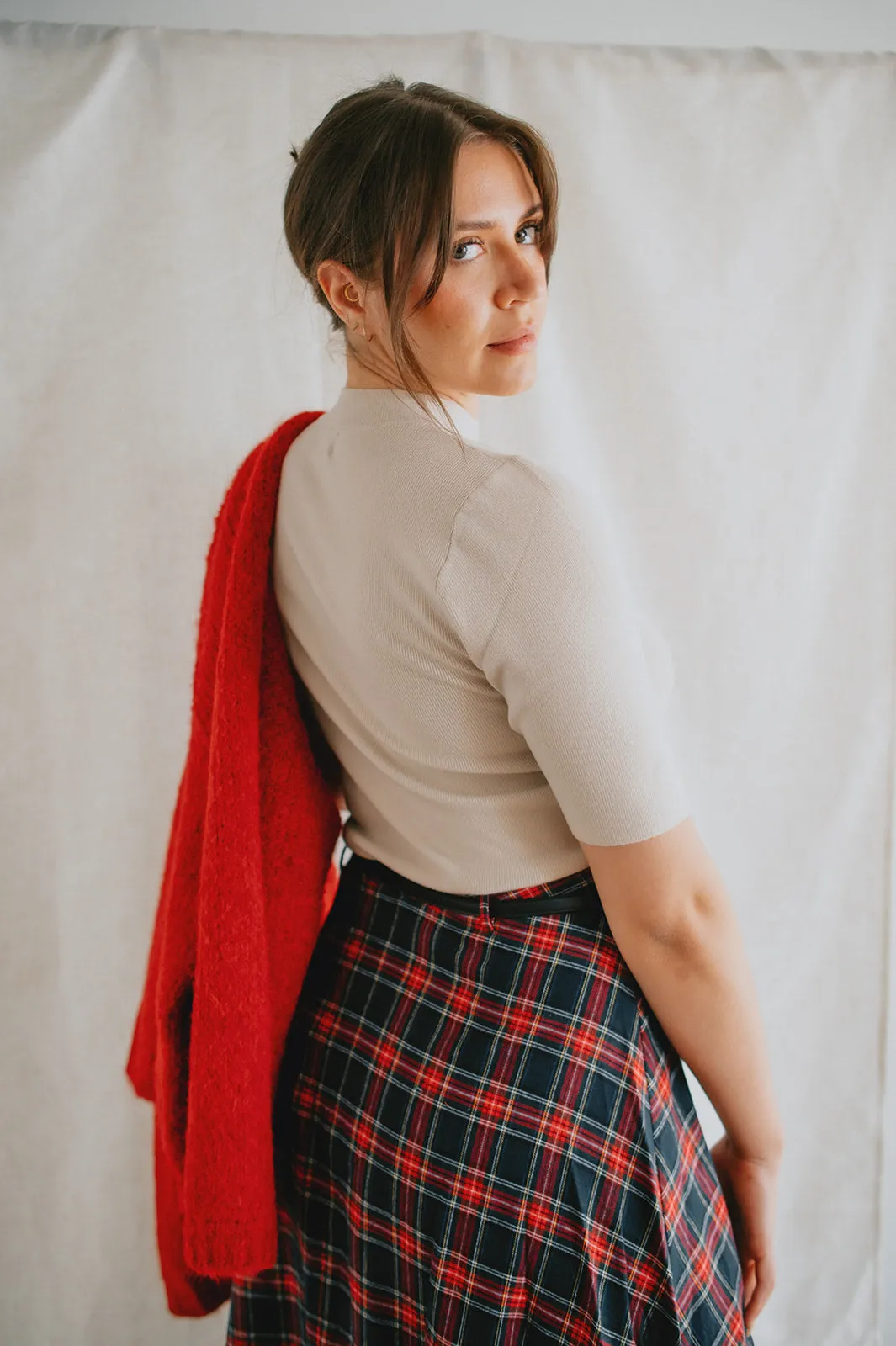 The Glennis Long Plaid Skirt