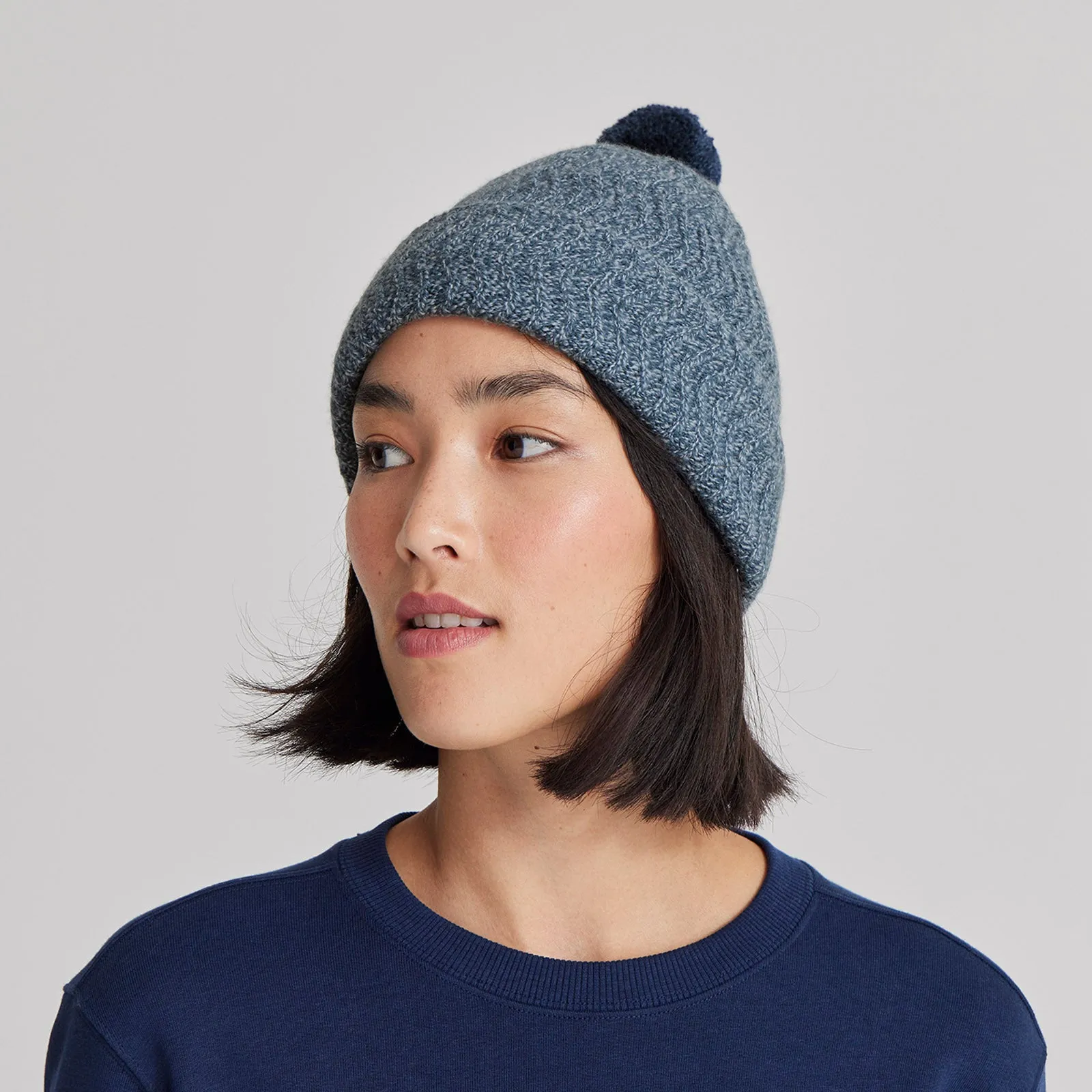 The Pom Beanie - Juniper Marl