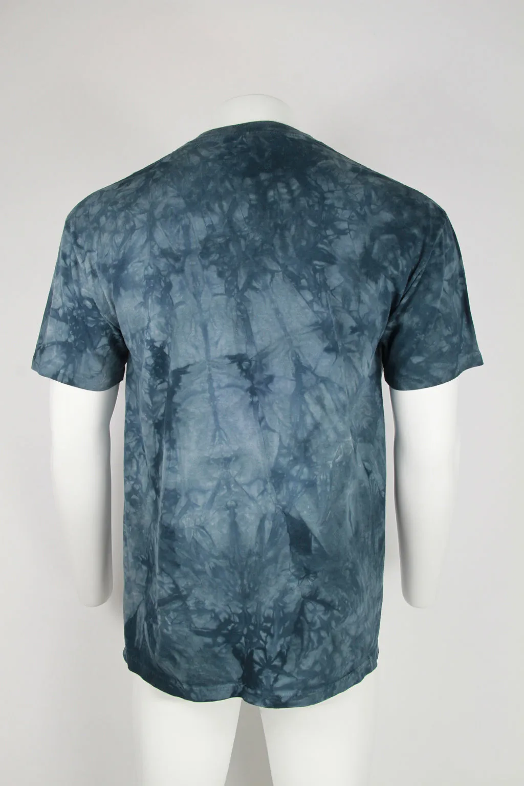 Tie dye wolf t-shirt - Blue Grey - L