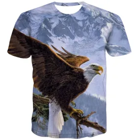 USA T shirts Men Animal T shirts Funny Raptor Tshirts Novelty Fly T-shirts Graphic Eagle Tshirts Cool