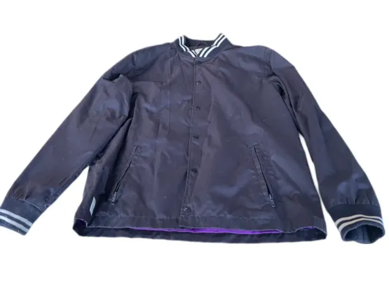 Vintage Original Apparel navy blue bomber jacket in M| L31 W22| SKU 4470