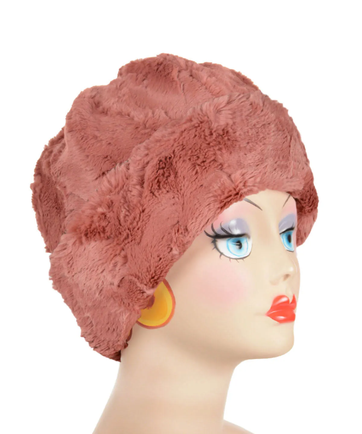 Women's Beanie Hat, Reversible - Cuddly Faux Furs