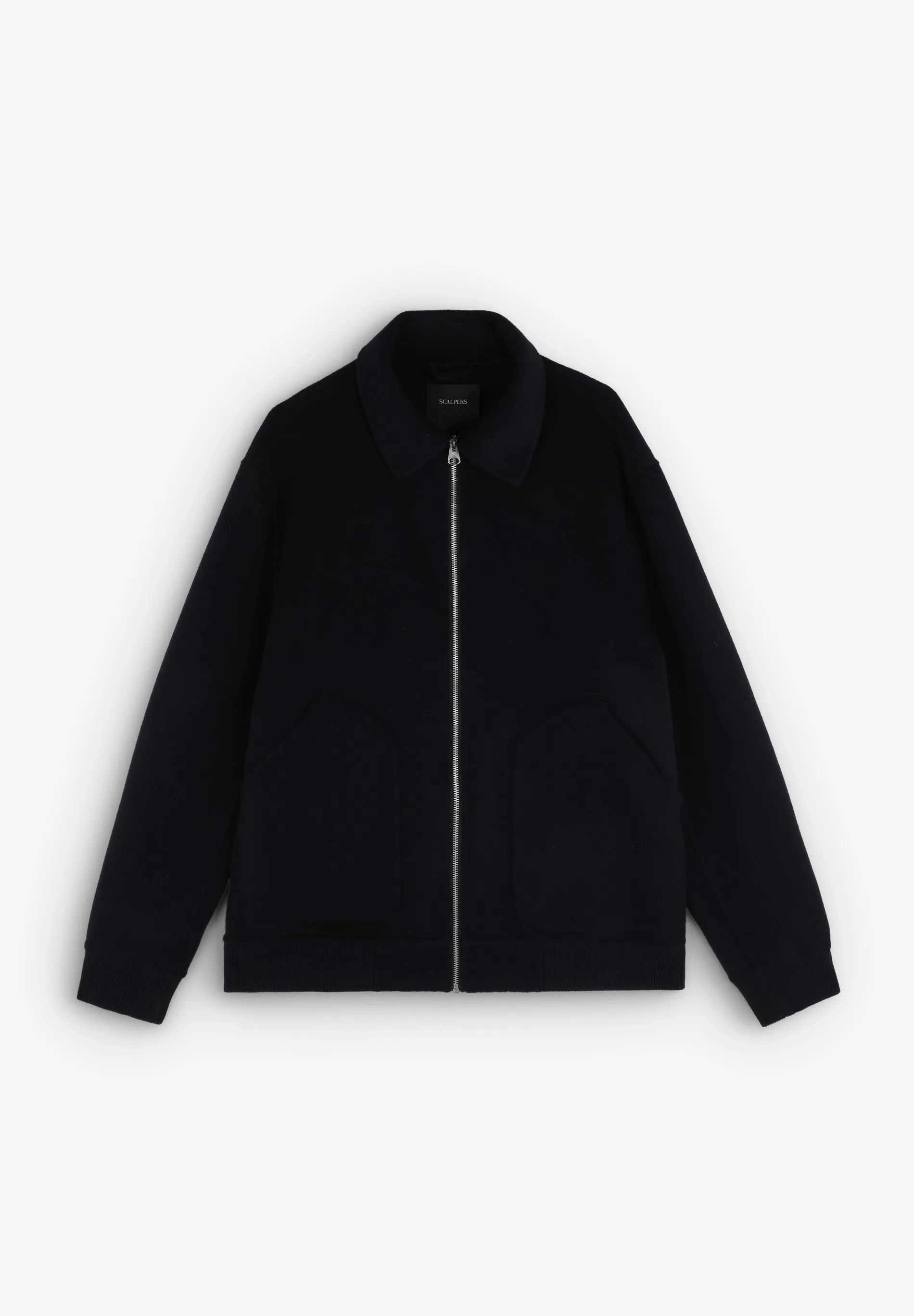 WOOL BOMBER JACKET WITH POCKETS