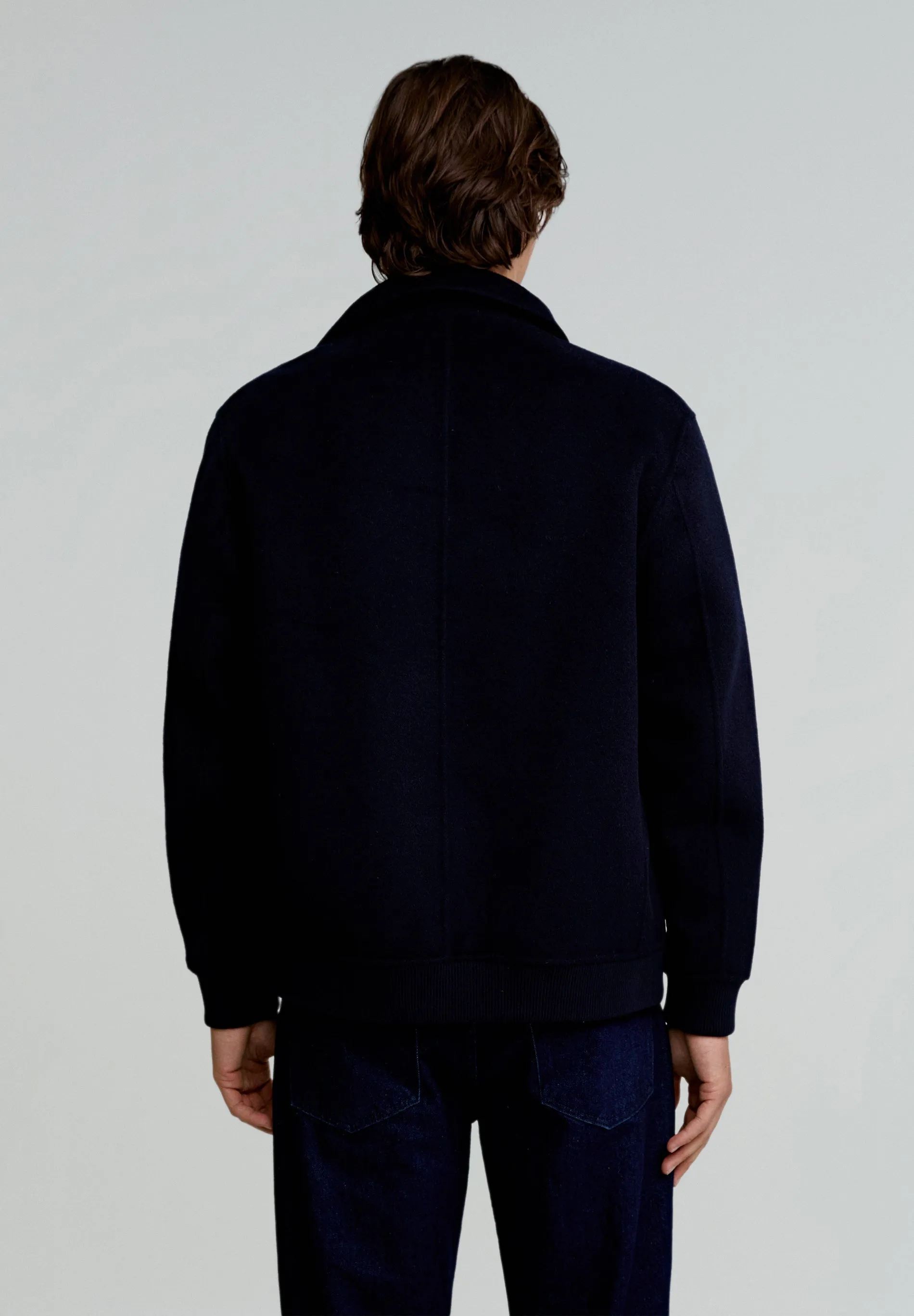 WOOL BOMBER JACKET WITH POCKETS