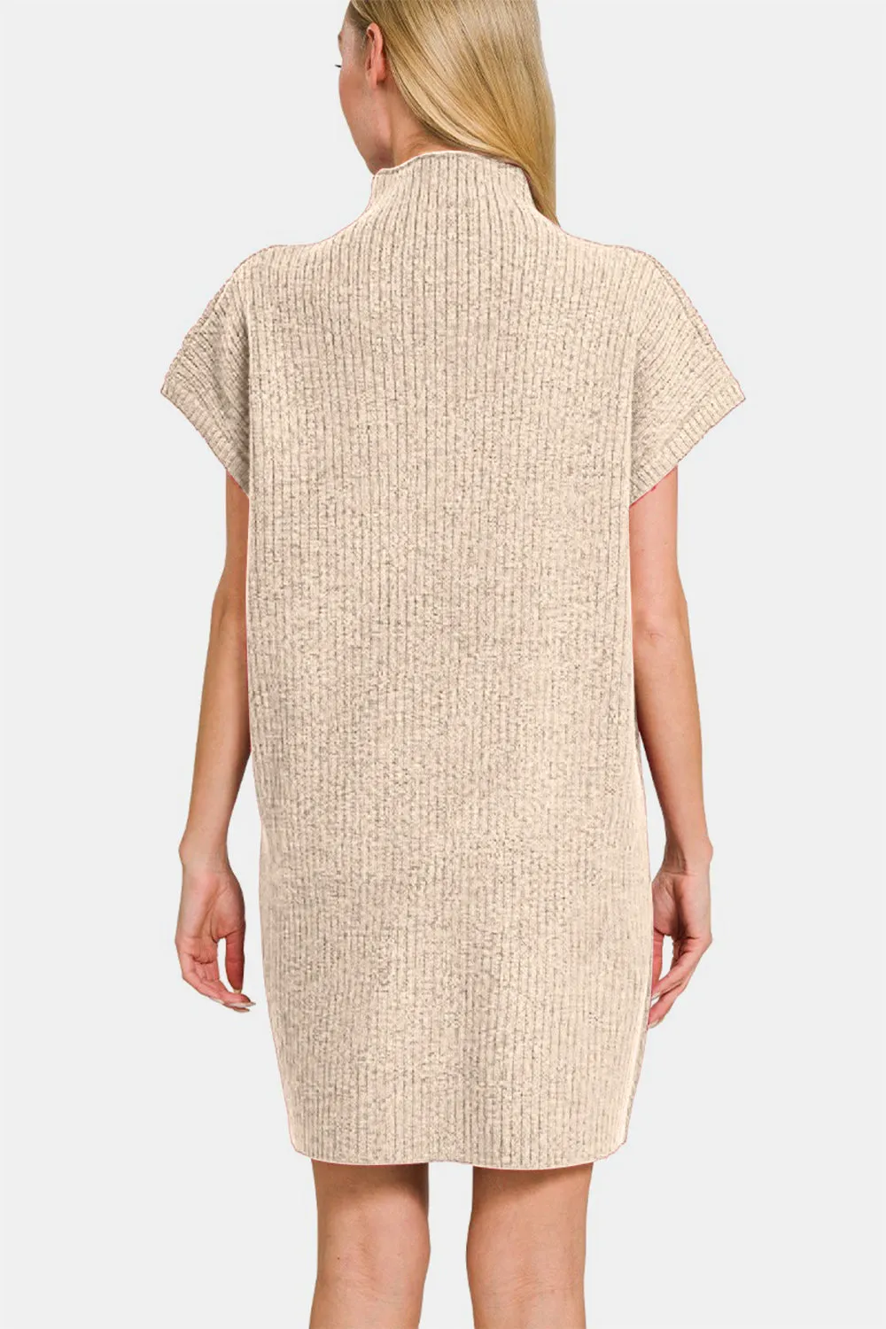 ZENANA Short Sleeve Mini Sweater Dress